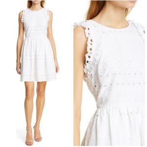 KATE SPADE New York White Eyelet Cotton Dress Size 14
